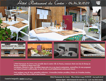 Tablet Screenshot of hotel-restaurantducentre.com